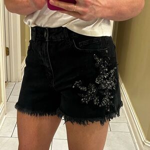 🌼DEX by REVOLVE blue jean cutoffs with sequins